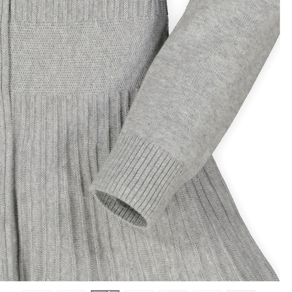 Gorgeous! NEW Hope & Henry Organic Cotton Gray Sweater Dress Buttons Up Back 10 - Picture 4 of 11